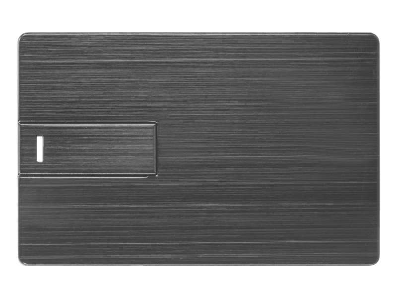 Флеш-карта USB 2.0 16 Gb в виде металлической карты Card Metal, темно-серый №3