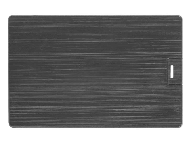 Флеш-карта USB 2.0 16 Gb в виде металлической карты Card Metal, темно-серый №4