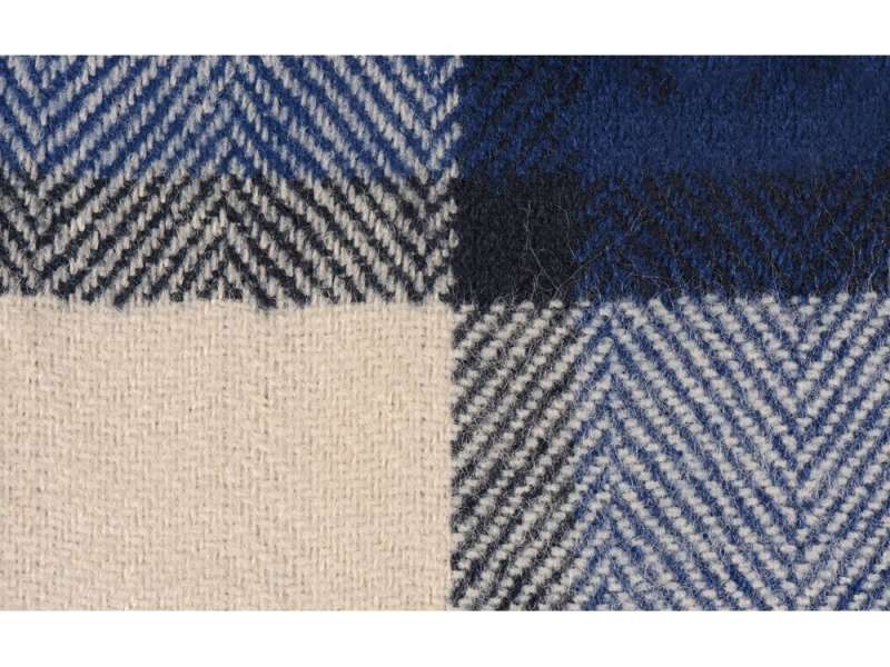 Плед акриловый в клетку Tartan, синий №4