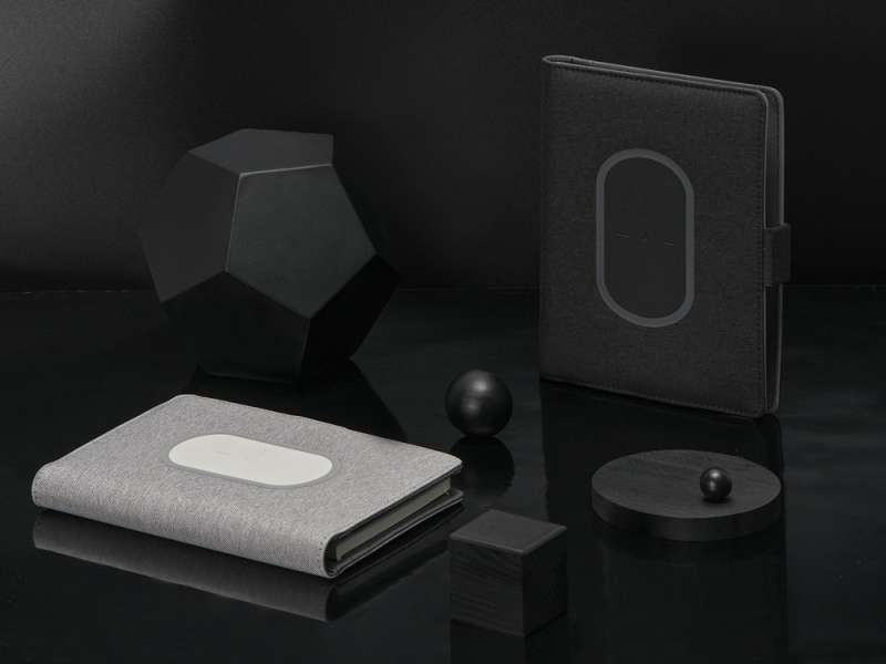 Органайзер с беспроводной зарядкой 5000 mAh Powernote, темно-серый №2