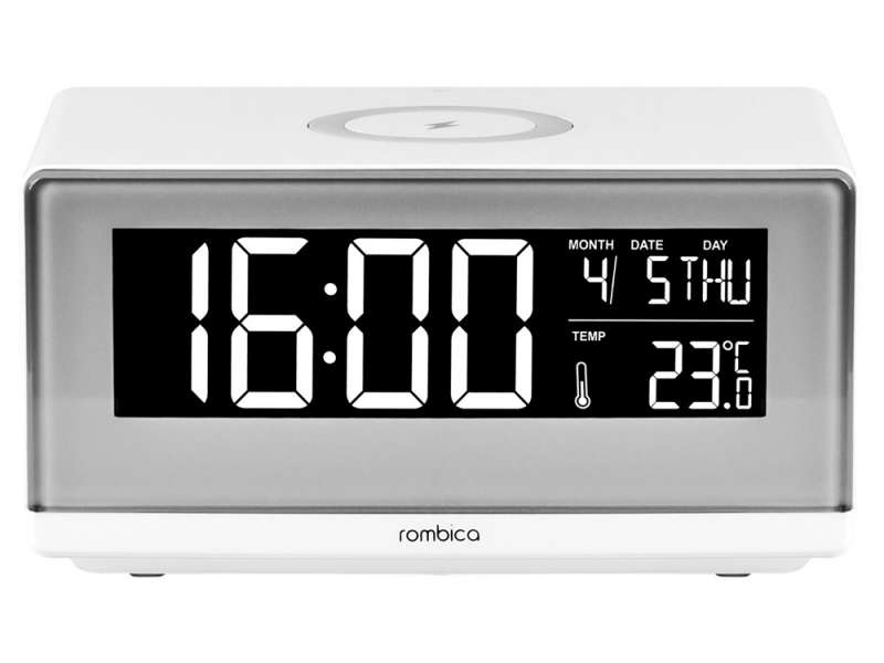 Часы с беспроводным зарядным устройством Rombica Timebox 2, белый №2