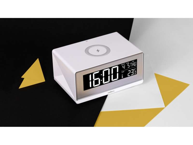 Часы с беспроводным зарядным устройством Rombica Timebox 2, белый №8