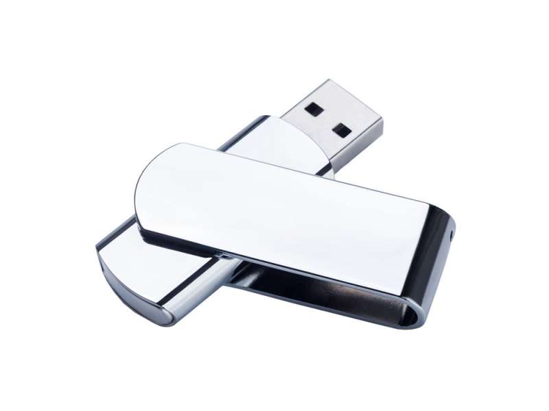 USB-флешка металлическая поворотная на 64 ГБ 3.0, глянец USB-флешка металлическая поворотная на 64 ГБ 3.0, глянец