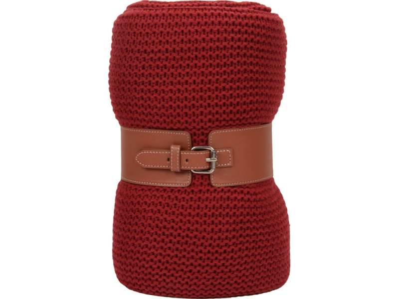 Плед акриловый Chain, бордовый №4