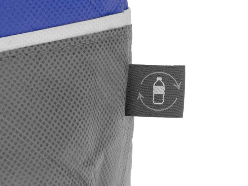 Сумка-холодильник Reviver с длинными ручками из нетканого переработанного материала RPET, синий/серый №6