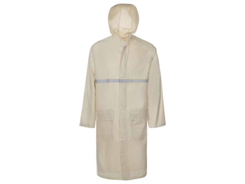 Длинный дождевик Lanai  из полиэстера со светоотражающей тесьмой, молочный №11