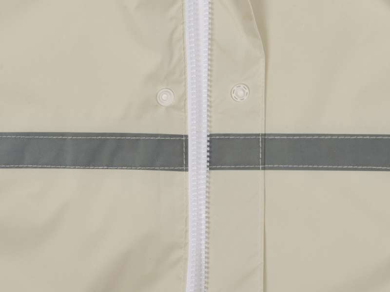 Длинный дождевик Lanai  из полиэстера со светоотражающей тесьмой, молочный №4