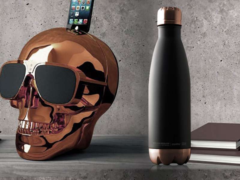 Термобутылка CENTRAL PARK, черный/медный №2