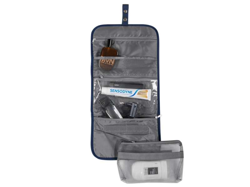 Несессер для путешествий со съемной косметичкой Flat, темно-синий №6