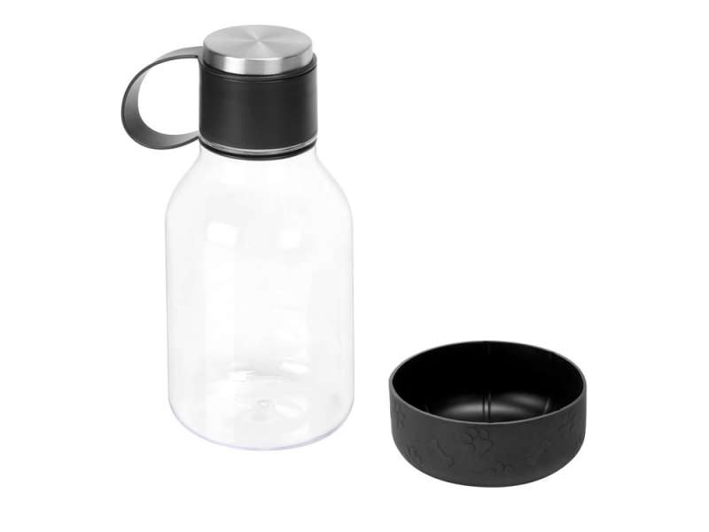 Бутылка для воды 2-в-1 Dog Bowl Bottle со съемной миской для питомцев, 1500 мл, черный №3