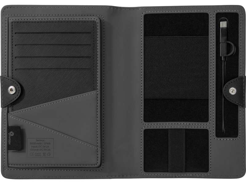 Органайзер с функцией беспроводной зарядки Manner, 5000 mah, черный №8