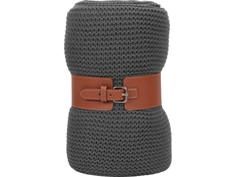 Плед акриловый Chain, темно-серый (Р) №4