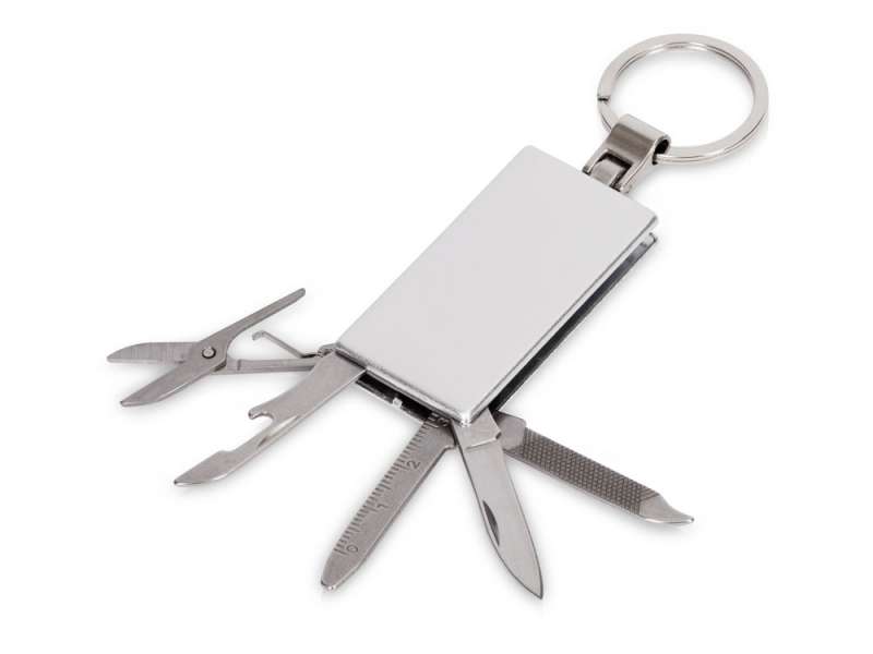 Квадратный мини-мультитул, серебристый Квадратный мини-мультитул, серебристый