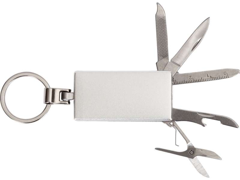 Квадратный мини-мультитул, серебристый №3