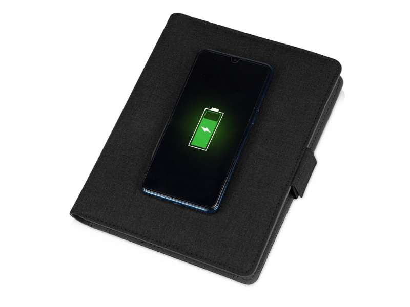 Органайзер с беспроводной зарядкой 5000 mAh Powernote, темно-серый (P) №16