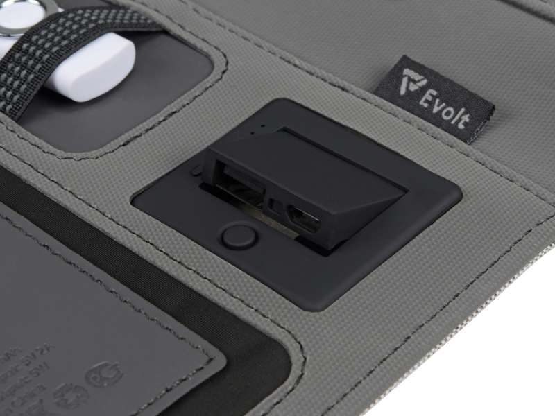 Органайзер с беспроводной зарядкой 5000 mAh Powernote, темно-серый (P) №13