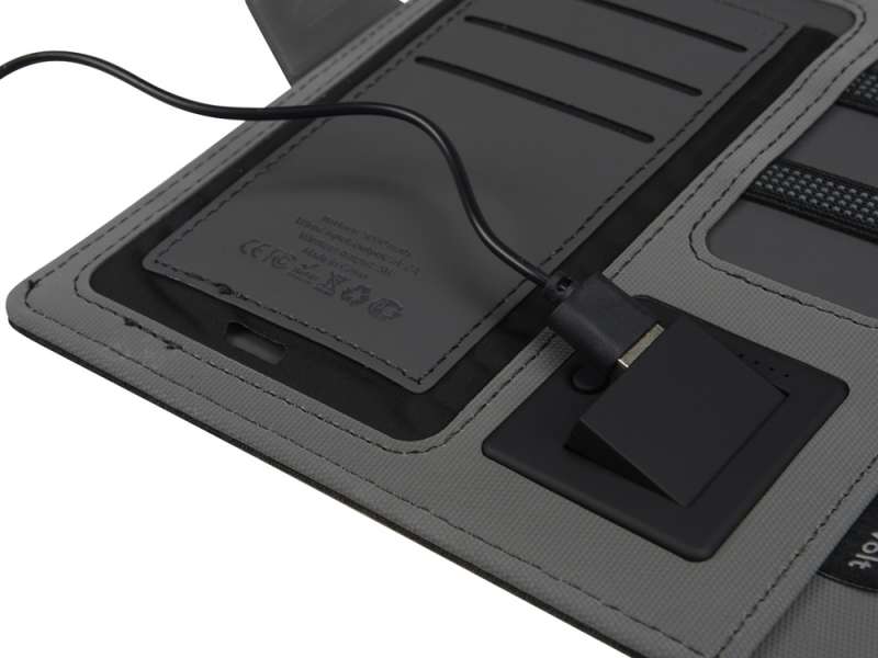 Органайзер с беспроводной зарядкой 5000 mAh Powernote, темно-серый (P) №11
