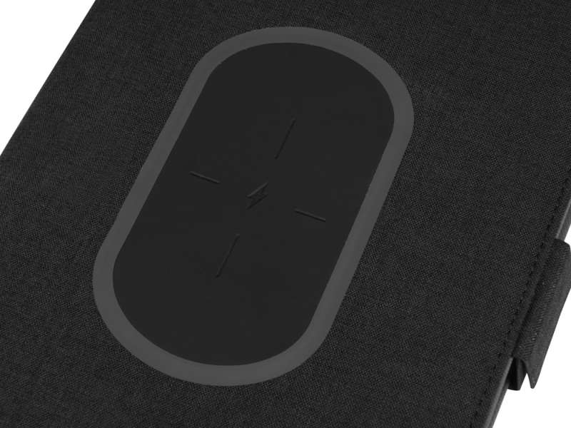 Органайзер с беспроводной зарядкой 5000 mAh Powernote, темно-серый (P) №9