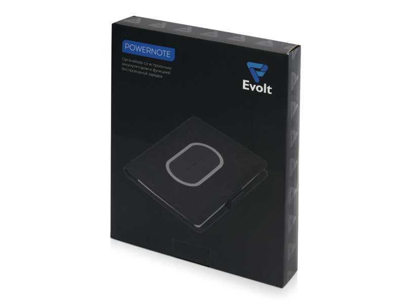 Органайзер с беспроводной зарядкой 5000 mAh Powernote, темно-серый (P) №3