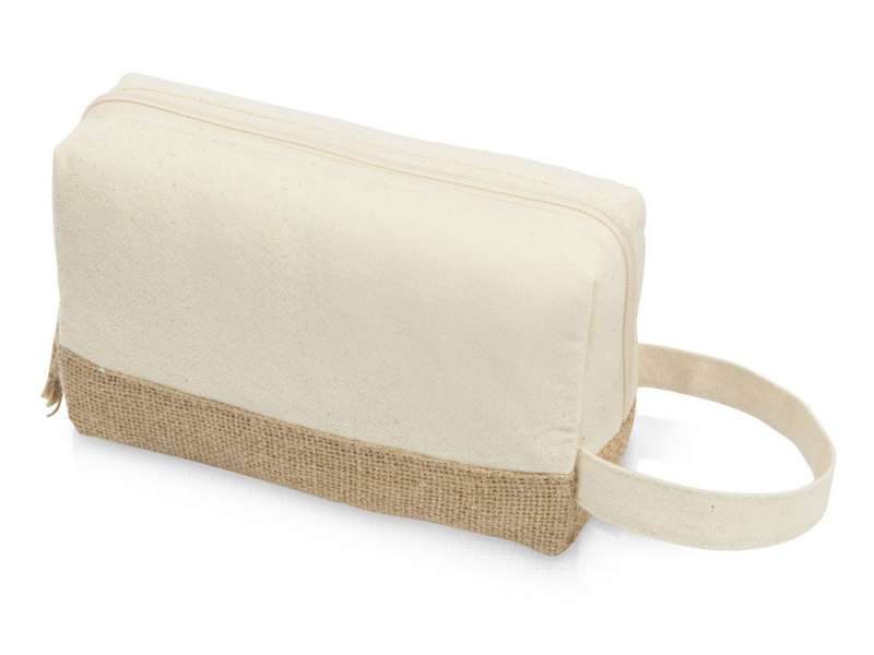 Косметичка Jute с ручкой из хлопка и джута, натуральный Косметичка Jute с ручкой из хлопка и джута, натуральный