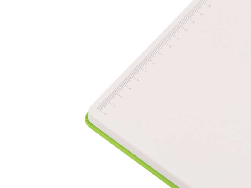 Бизнес-блокнот C2 софт-тач, твердая обложка, 128 листов, зеленое яблоко №5
