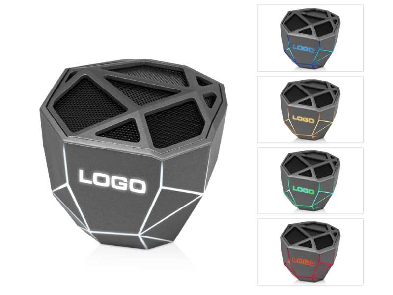 Портативная колонка Geo, 5 цветов подсветки Портативная колонка Geo, 5 цветов подсветки