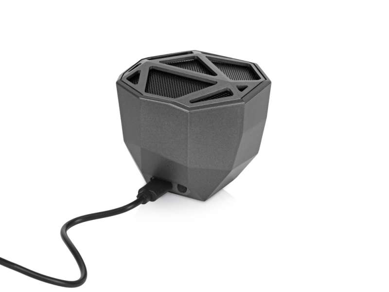 Портативная колонка Geo, мокрый асфальт + белая подсветка №6