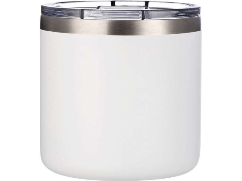 Кружка стальная Alaska с крышкой слайдером, powder coating, белый №4