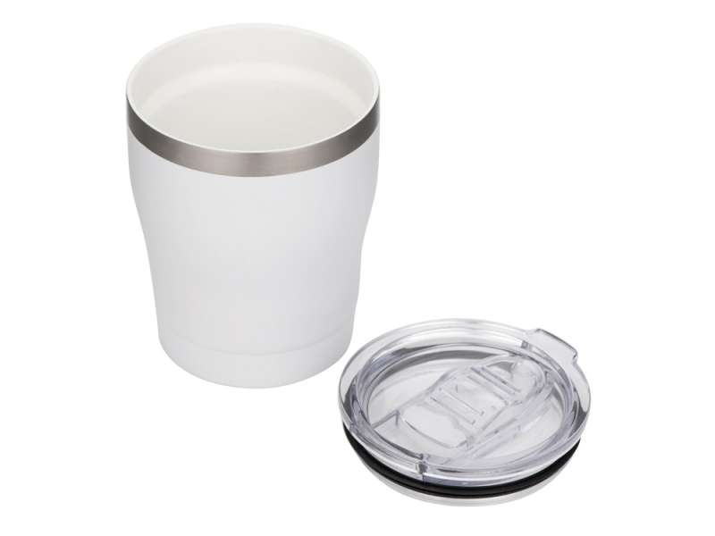 Вакуумная термокружка c керамическим покрытием Rodos, непротекаемая крышка, 350 мл, белый №2