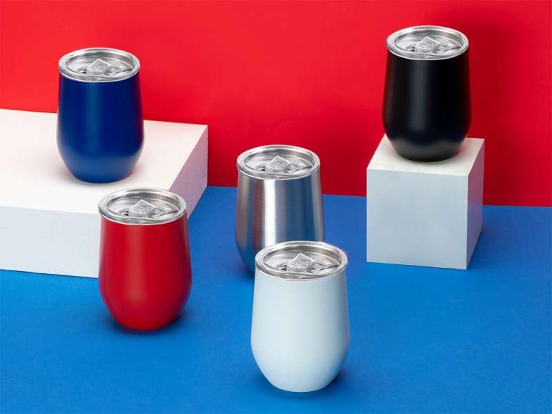 Вакуумная термокружка Sense, непротекаемая крышка, крафтовая упаковка, красный №3