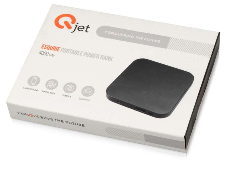 Портативное зарядное устройство на 4000 mAh с литий-полимерной батареей в компактном корпусе из металла, черный №8