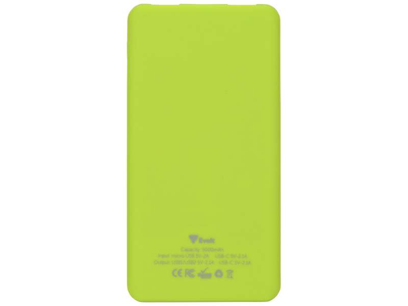 Портативное зарядное устройство Reserve с USB Type-C, 5000 mAh, зеленое яблоко №9