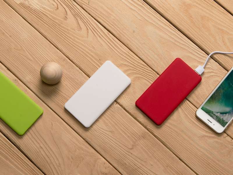 Портативное зарядное устройство Reserve с USB Type-C, 5000 mAh, зеленое яблоко №11