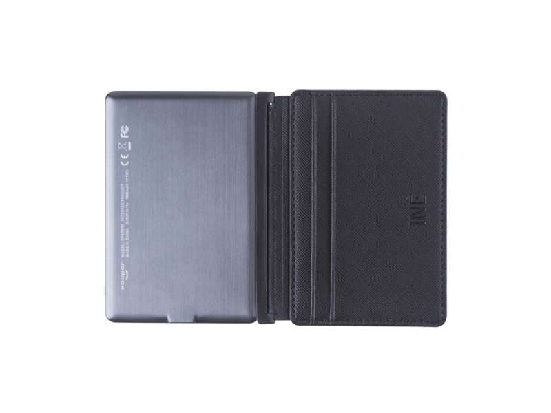 Портмоне с зарядным устройством INE, 3000 mAh, черный Портмоне с зарядным устройством INE, 3000 mAh, черный