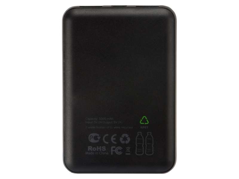 Портативное зарядное устройство из rPET Reborn, 5000 mAh, серый №7