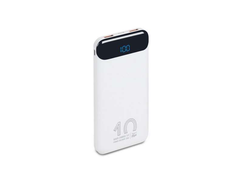 RIVACASE VA2540 (10 000mAh), QC/PD 20W внешний аккумулятор с дисплеем, белый 12/48 №14
