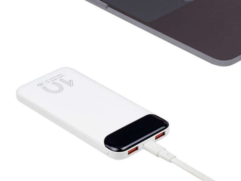 RIVACASE VA2540 (10 000mAh), QC/PD 20W внешний аккумулятор с дисплеем, белый 12/48 №5