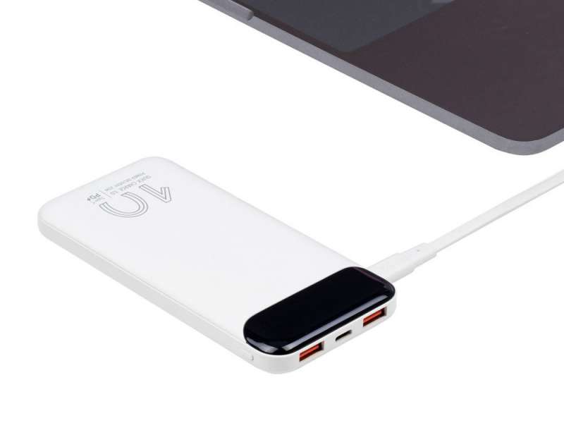 RIVACASE VA2540 (10 000mAh), QC/PD 20W внешний аккумулятор с дисплеем, белый 12/48 №4