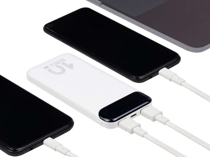 RIVACASE VA2540 (10 000mAh), QC/PD 20W внешний аккумулятор с дисплеем, белый 12/48 №2