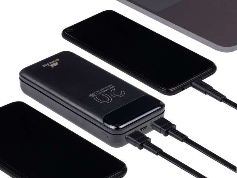 RIVACASE VA2582 (20 000mAh), QC/PD 22.5W внешний аккумулятор с дисплеем, черный /24 №2