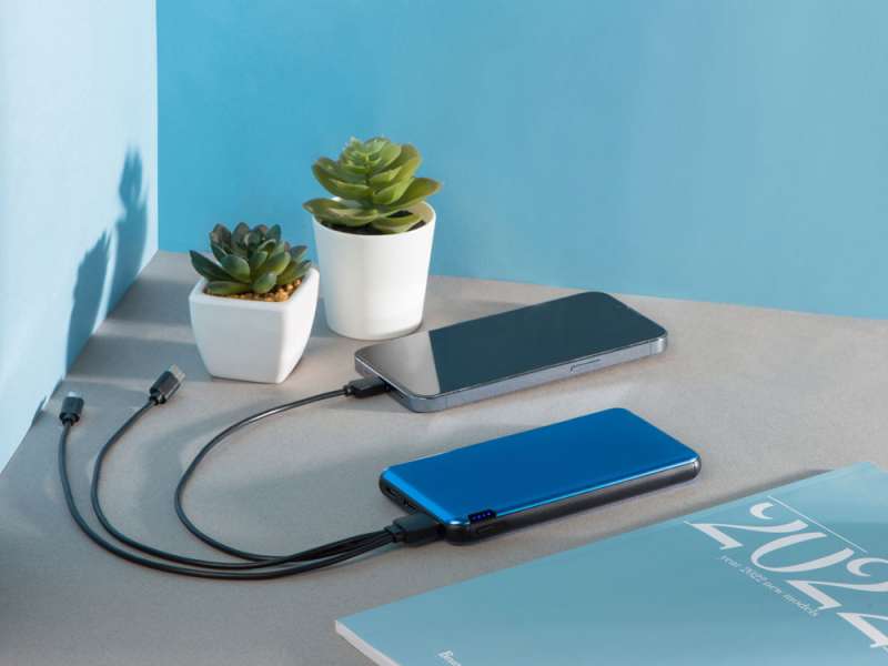 Внешний аккумулятор Forge, Evolt, металл, 10000mah, синий №4