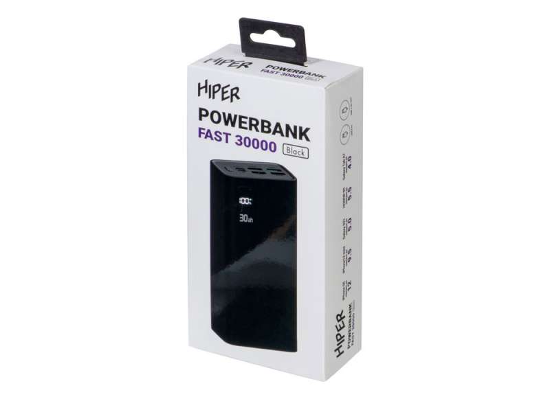 Портативный внешний аккумулятор FAST 30000 Black №4