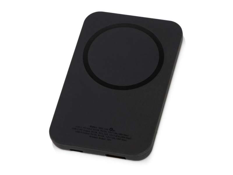 Магнитный беспроводной внешний аккумулятор MagnetIQ, 5000 mah, 10 W, черный Магнитный беспроводной внешний аккумулятор MagnetIQ, 5000 mah, 10 W, черный