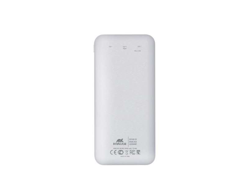 RIVACASE VA2280 (20000mAh) с дисплеем, белый, внешний аккумулятор /24 №17