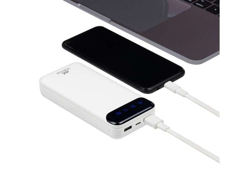 RIVACASE VA2280 (20000mAh) с дисплеем, белый, внешний аккумулятор /24 №6
