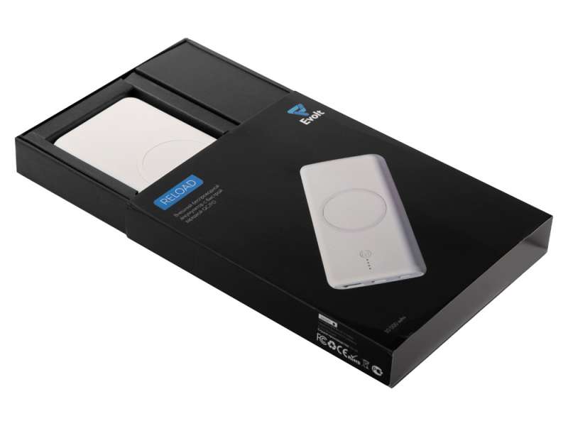 Внешний беспроводной аккумулятор c QC/PD Reload, 10000 mAh, белый №8