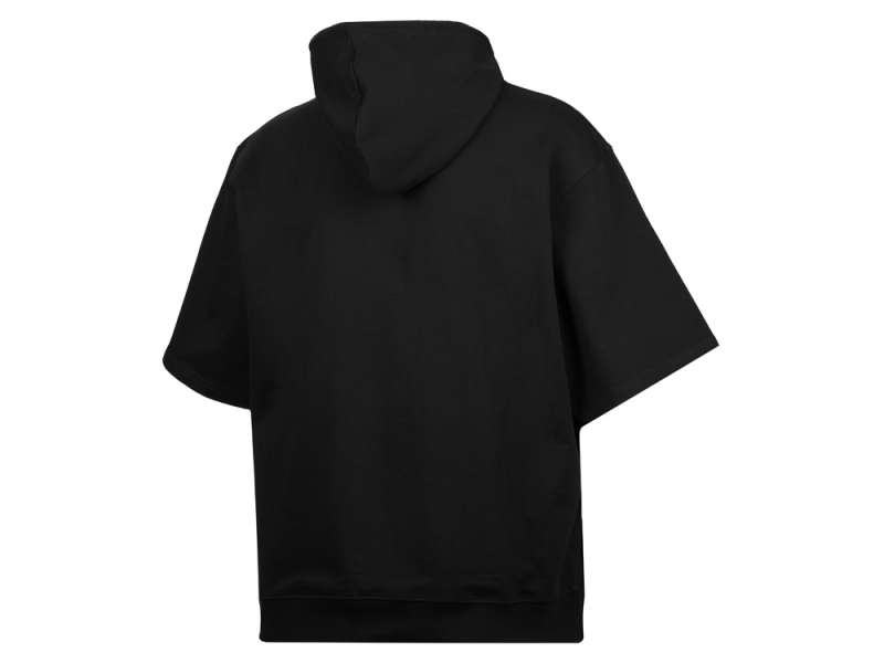 Толстовка с капюшоном, короткий рукав, черный №2