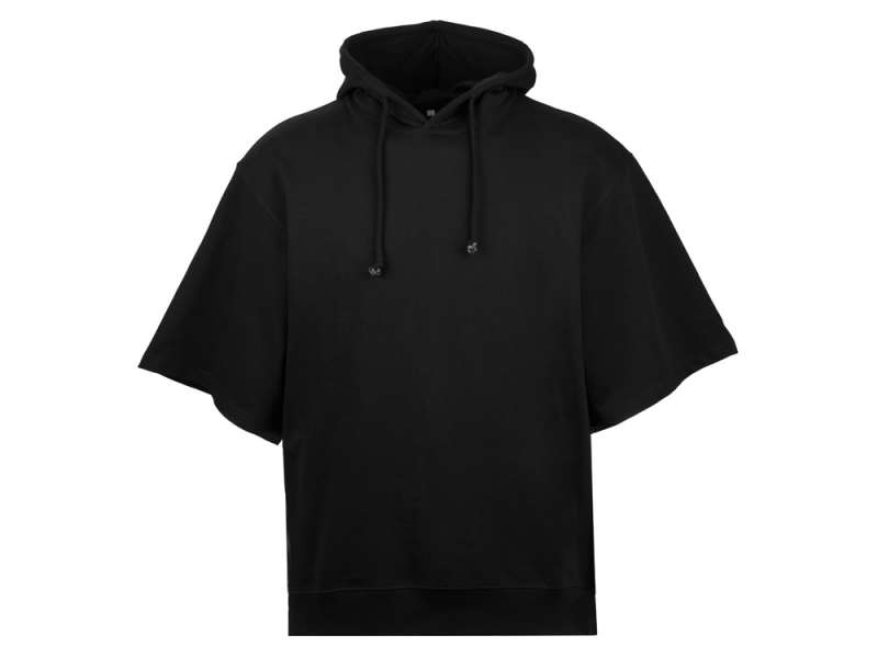 Толстовка с капюшоном, короткий рукав, черный №3