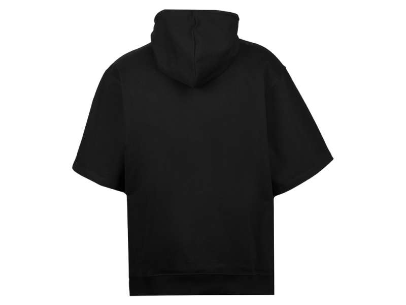 Толстовка с капюшоном, короткий рукав, черный №4