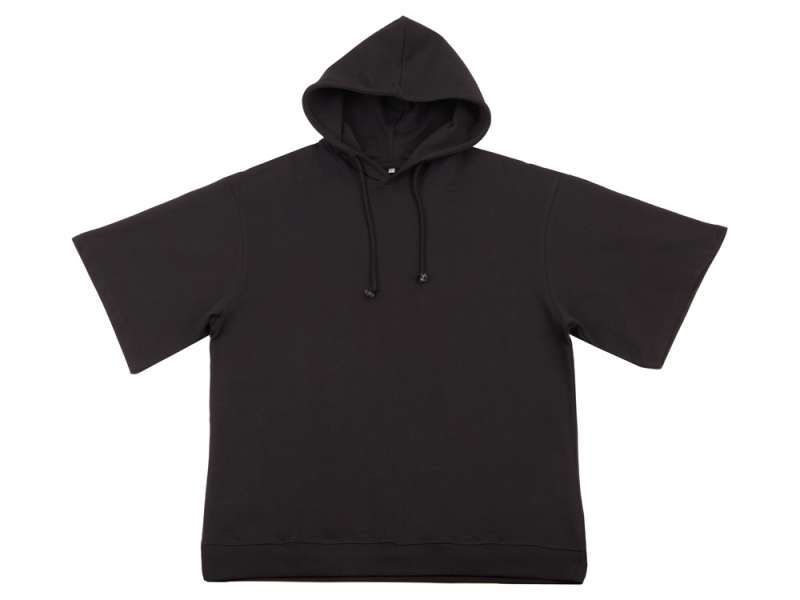 Толстовка с капюшоном, короткий рукав, черный №8